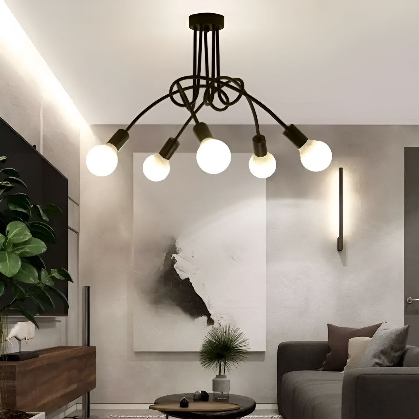 Modern Industrial Loft Chandelier