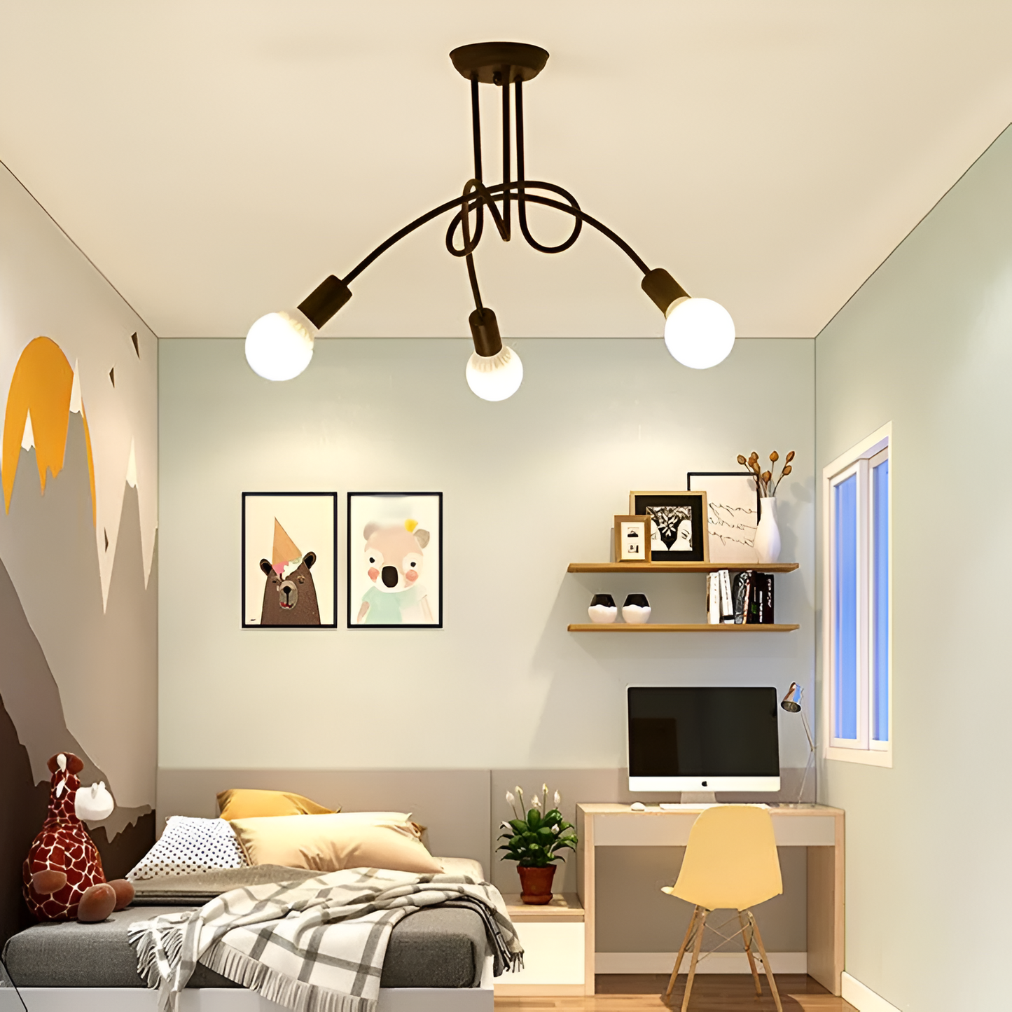 Modern Industrial Loft Chandelier