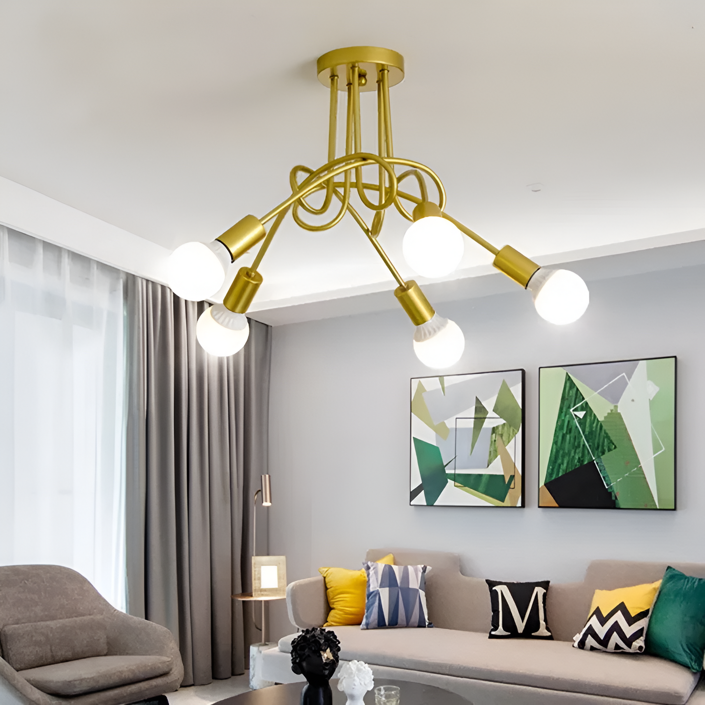 Modern Industrial Loft Chandelier