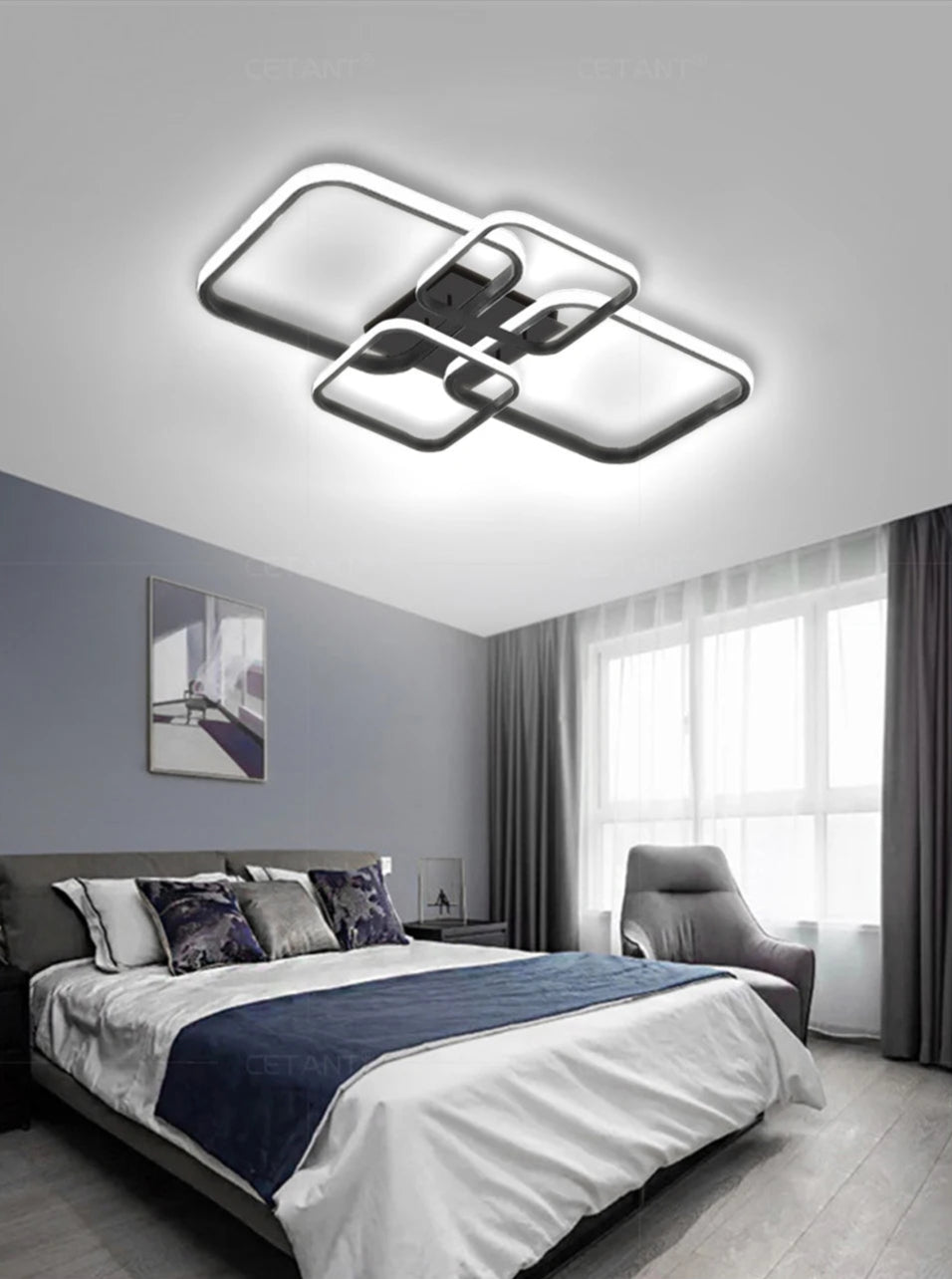 Modern Squared LED Chandelier