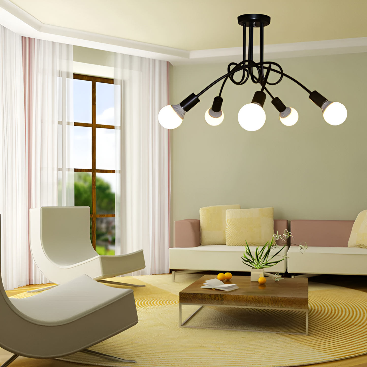 Modern Industrial Loft Chandelier
